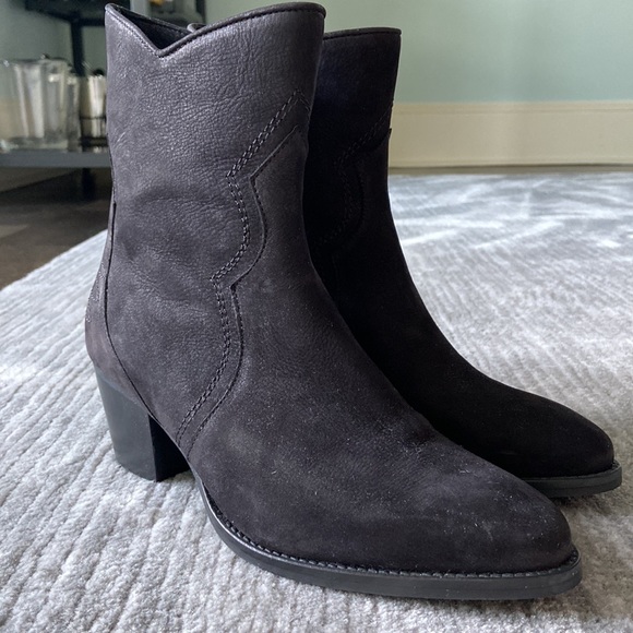Suede Western Ankle Boots - Picture 2 of 4